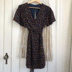 Madewell Boho Floral Wrap Dress
